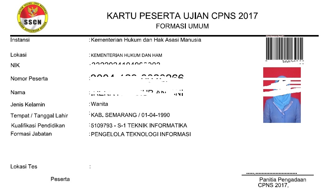 Cara Cetak Kartu Pendaftaran Dan Kartu Ujian Cpns Untuk Sma