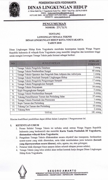 Penerimaan Pegawai Non PNS Dinas Lingkungan Hidup Kota ...
